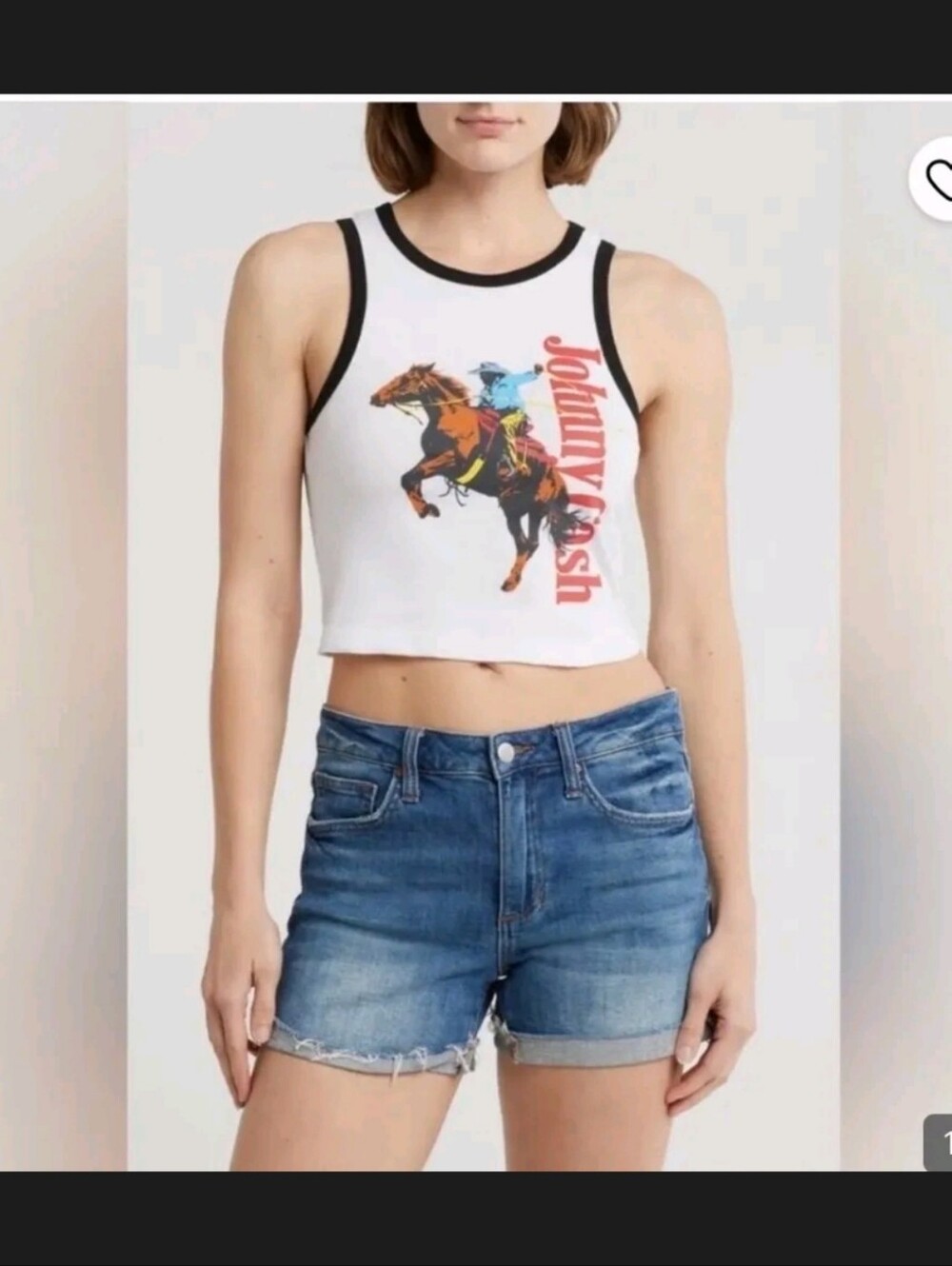 Johnny Cash Junior Women's Tank Top Size:Large